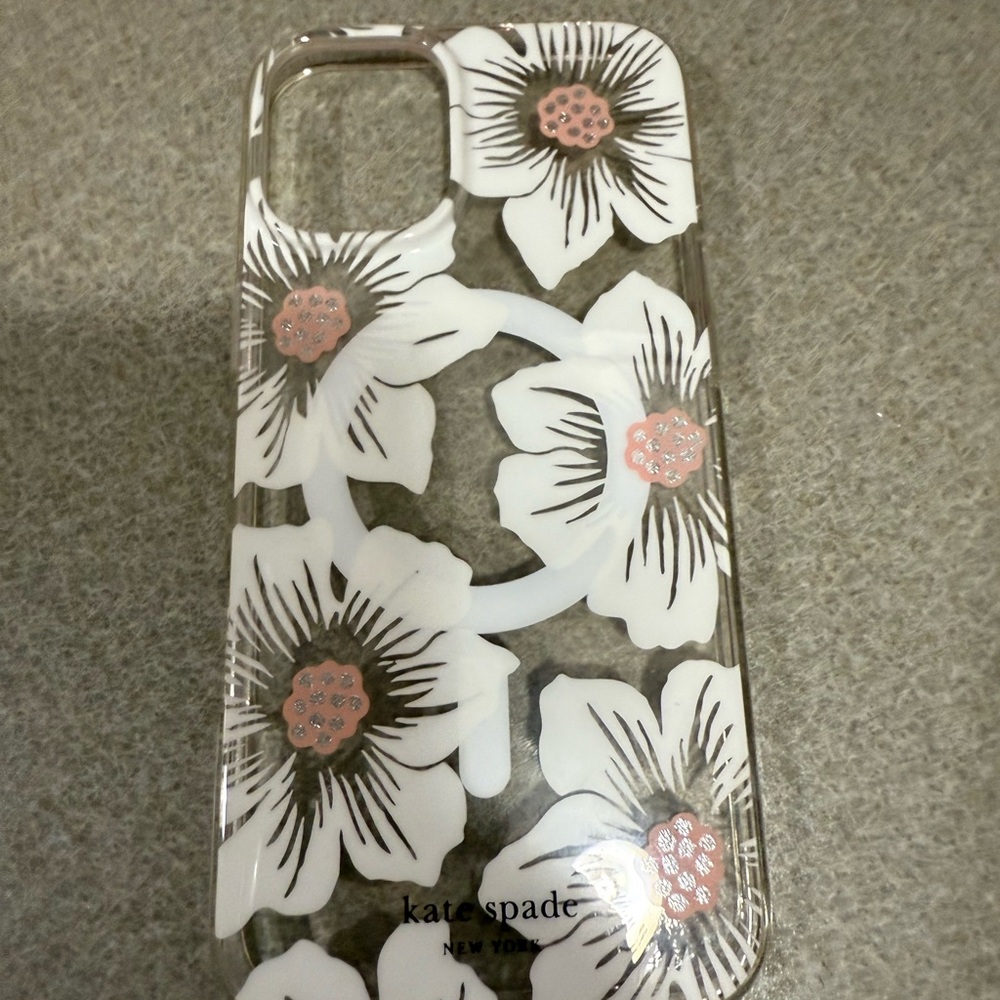 kate spade White and Pink Floral iPhone 16 Plus Case